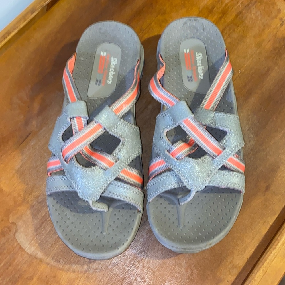 Skechers Gray and Pink Sandals